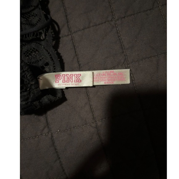 PINK Victoria's Secret Lace Bralette Black - Picture 3 of 3